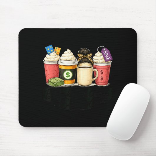 Black Shopng Friday Squad Coffee C Coffee Lovers Mousepad (Mit Mouse)