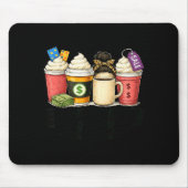 Black Shopng Friday Squad Coffee C Coffee Lovers Mousepad (Vorne)