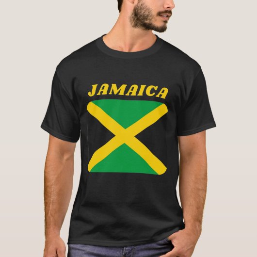 Black Short Ärmel Jamaica T - Shirt (Vorderseite)