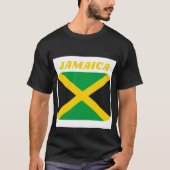 Black Short Sleeve Jamaican Flag T - Shirt (Vorderseite)