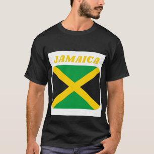 Black Short Sleeve Jamaican Flag T - Shirt