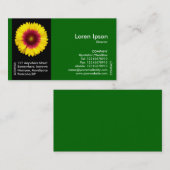 Black Side Band Blume - Blanket Blume - Green Visitenkarte (Vorne/Hinten)
