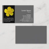 Black Side Band Blume - Buttercup Visitenkarte (Vorne/Hinten)