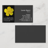 Black Side Band Blume - Buttercup Visitenkarte (Vorne/Hinten)