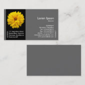Black Side Band Blume - Gelbes Chrysanthemum Visitenkarte (Vorne/Hinten)