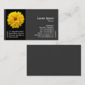 Black Side Band Blume - Gelbes Chrysanthemum Visitenkarte (Vorne/Hinten)