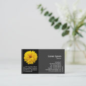 Black Side Band Blume - Gelbes Chrysanthemum Visitenkarte (Stehend Vorderseite)