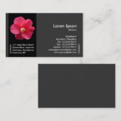 Black Side Band Blume - Red Camellia II Visitenkarte (Vorne/Hinten)