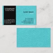 Black SideBand - Cyan Blue Paper Texture Visitenkarte (Vorne/Hinten)