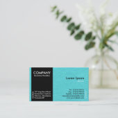 Black SideBand - Cyan Blue Paper Texture Visitenkarte (Stehend Vorderseite)