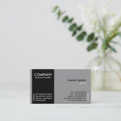 Black SideBand - Grau Visitenkarte (Stehend Vorderseite)