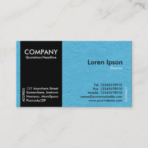 Black SideBand - Light Blue Paper Texture Visitenkarte