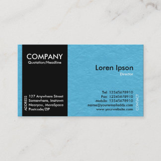 Black SideBand - Light Blue Paper Texture Visitenkarte