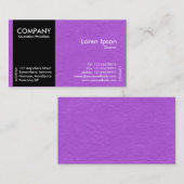 Black SideBand - Lila Papiertextur Visitenkarte (Vorne/Hinten)