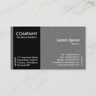 Black SideBand - Mid Gray Embossed Texture Visitenkarte