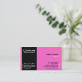 Black SideBand - Pink (FF66CC) Visitenkarte (Stehend Vorderseite)