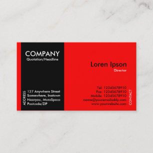 Black SideBand - Red (FF000) Visitenkarte