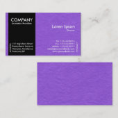 Black SideBand - Violet Paper Textur Visitenkarte (Vorne/Hinten)