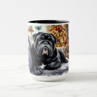 Black Siegel Bulldog Weihnachten Kaffee Tasse Cup