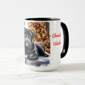 Black Siegel Bulldog Weihnachten Kaffee Tasse Cup (VorderseiteRechts)