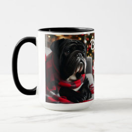 Black Siegel Bulldog Weihnachten Kaffee Tasse Cup