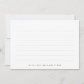 Black Signature Script Wedding Photos Thank You Dankeskarte (Rückseite)