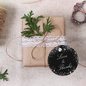 Black Silber Glitzer danke Ihnen Hochzeit Geschenkanhänger