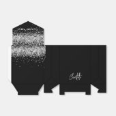 Black silber Name Vielen Dank Geschenkschachtel (Ungefaltet)