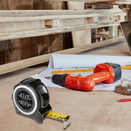 Black Silber Tools Zuhause repariert Name Maßband