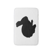 Black Silhouette Bunny Rabbit Bath Mat Badematte (Vorderseite Vertikal)