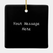 Black Silhouette Little Red Riding Hood Wolf Woods Keramikornament (Rückseite)