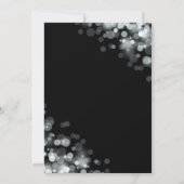 Black & Silver 50. Hochzeitstag Einladung (Rückseite)