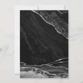 Black Silver Agate 40. Geburtstag Einladung (Rückseite)