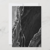 Black Silver Agate 80. Geburtstag Einladung (Rückseite)