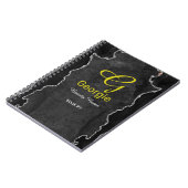 Black & Silver Agate-Notebook Notizblock (Linke Seite)
