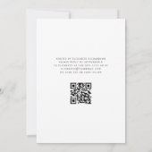 Black Silver Agate QR Code 50. Geburtstag Einladung (Rückseite)