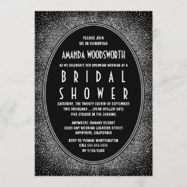 Black & Silver Art Deco Bridal Dusche Einladungen
