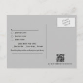 Black & Silver Art Deco Gatsby-Inspired Wedding Postkarte (Rückseite)