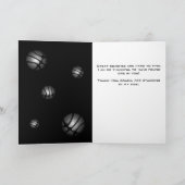 Black Silver Basketball Vielen Dank Coach Card Dankeskarte (Innenseite)
