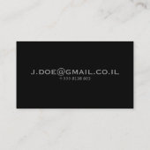 Black&Silver berufliche Geschäfts-Karte Visitenkarte (Rückseite)
