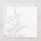 Black Silver Blühe Individuelle Gästebüchse Einladung (Rückseite)