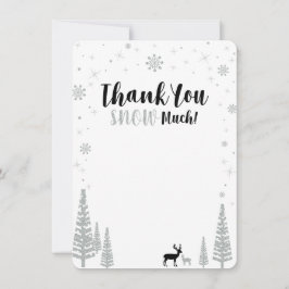 Black & Silver Boy Winter Wunderland Vielen Dank Mitteilungskarte