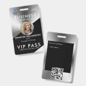 Black Silver Business Conference Foto Ausweis (Vorder- & Rückseite)