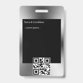 Black Silver Business Conference Foto Ausweis (Rückseite)