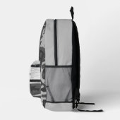 Black Silver Camouflage Glimmery Chic Personalisie Bedruckter Rucksack (Rechts)