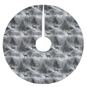 Black Silver Christmas Pattern#13 ID1009 Polyester Weihnachtsbaumdecke (Vorderseite)