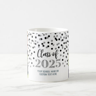 Black Silver Class of 2025 Coffee Tasse