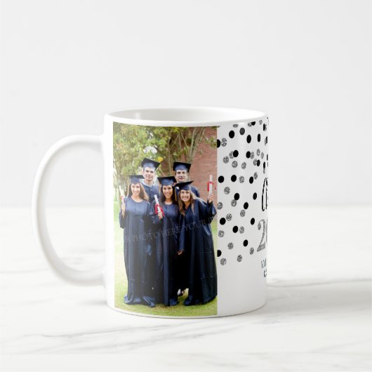 Black Silver Class of 2025 Coffee Tasse (Links)