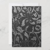 Black - Silver Damask 25. Geschäftsjubiläum Einladung (Rückseite)
