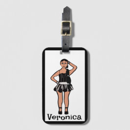 Black Silver Dancer #2 Gepäckmarke Gepäckanhänger